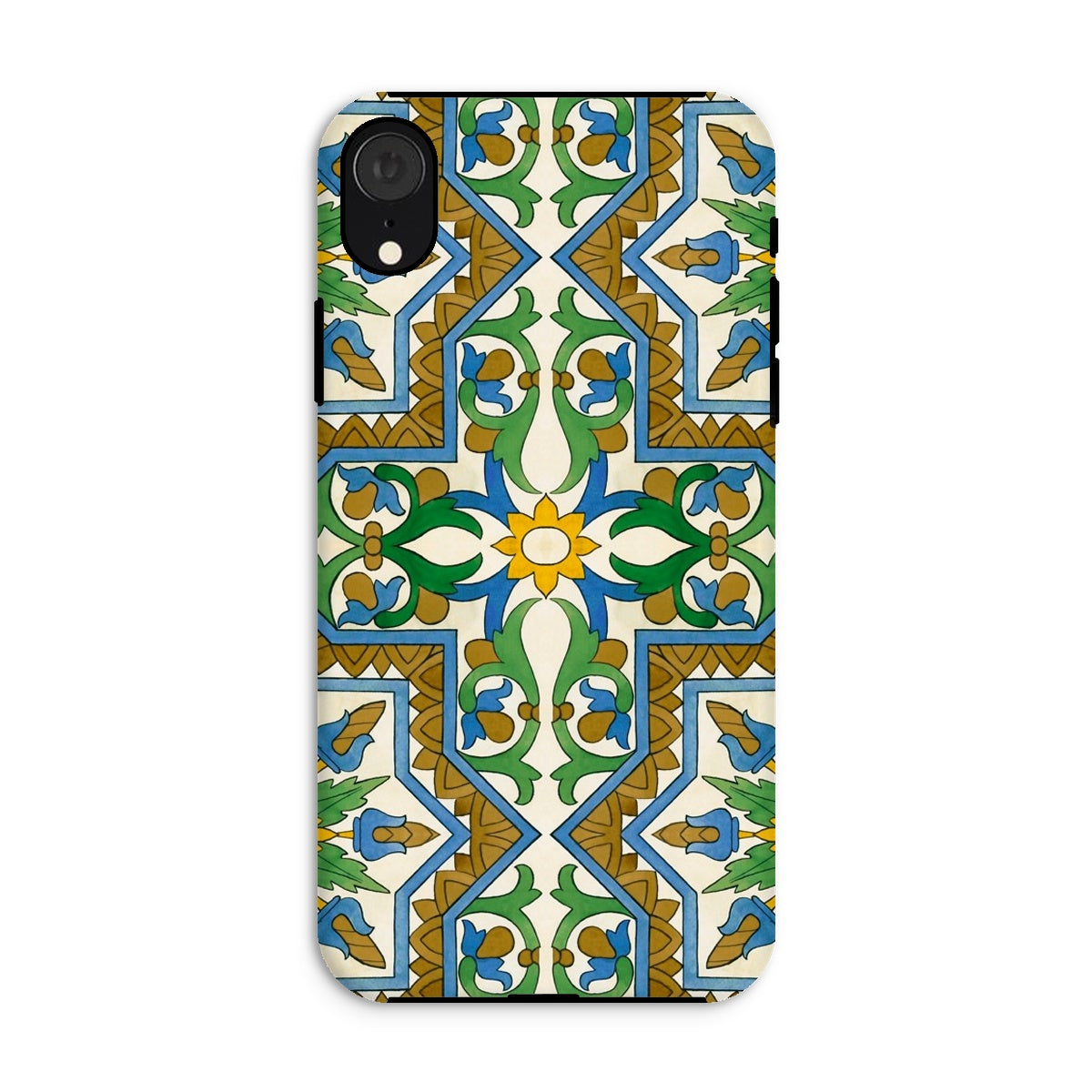 Moreish Moorish Design Iphone Case, Xr / Matte, Smartphone Case Intricate Colorful Moorish Style Tile Pattern Design