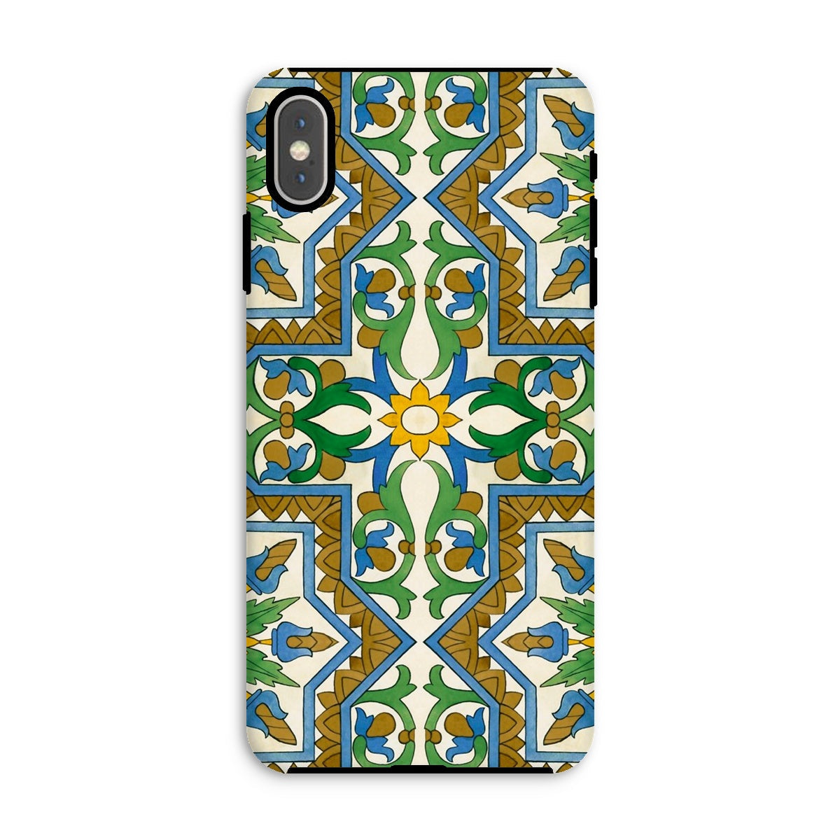 Moreish Moorish Design Iphone Case, Xs Max / Matte, Decorative Phone Case Intricate Moorish Style Tile Pattern Geometric
