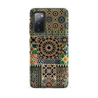 Moresque Auguste Racinet Moorish Pattern Samsung Case, Galaxy S20 Fe / Matte, Smartphone Case Intricate Moroccan Tile Pattern Green Black