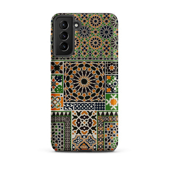 Moresque - Auguste Racinet Moorish Pattern Samsung Case, Galaxy S21 Plus / Matte, Smartphone Case Mosaic Pattern Inspired Islamic Geometric