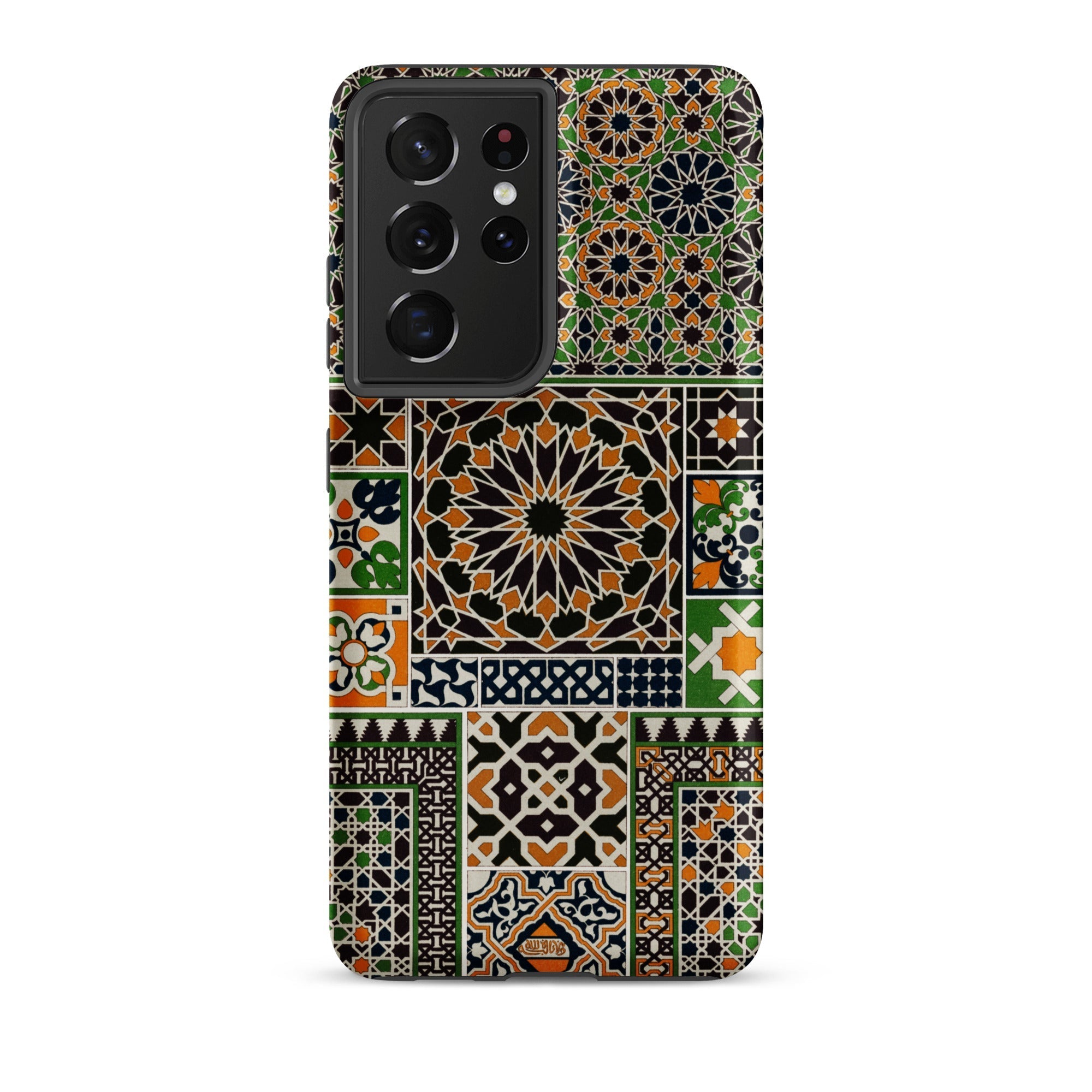 Moresque Auguste Racinet Moorish Pattern Samsung Case, Galaxy S21 Ultra / Matte, Smartphone Case Mosaic Pattern Geometric Floral Designs