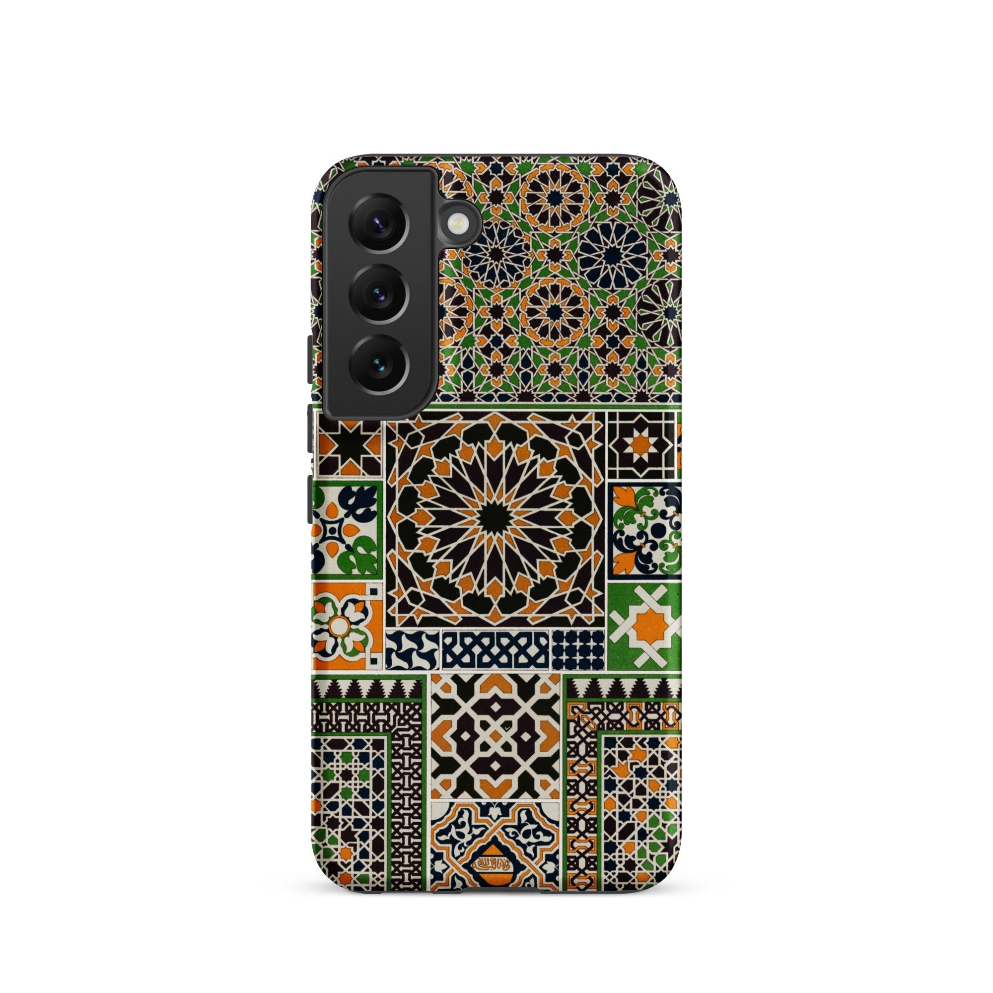 Moresque Auguste Racinet Moorish Pattern Samsung Case, Galaxy S22 / Matte, Smartphone Case Vibrant Intricate Mosaic Pattern Inspired