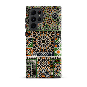 Moresque - Auguste Racinet Moorish Pattern Samsung Case, Galaxy S22 Ultra / Matte, Smartphone Case Adorned Intricate Geometric Floral Tile