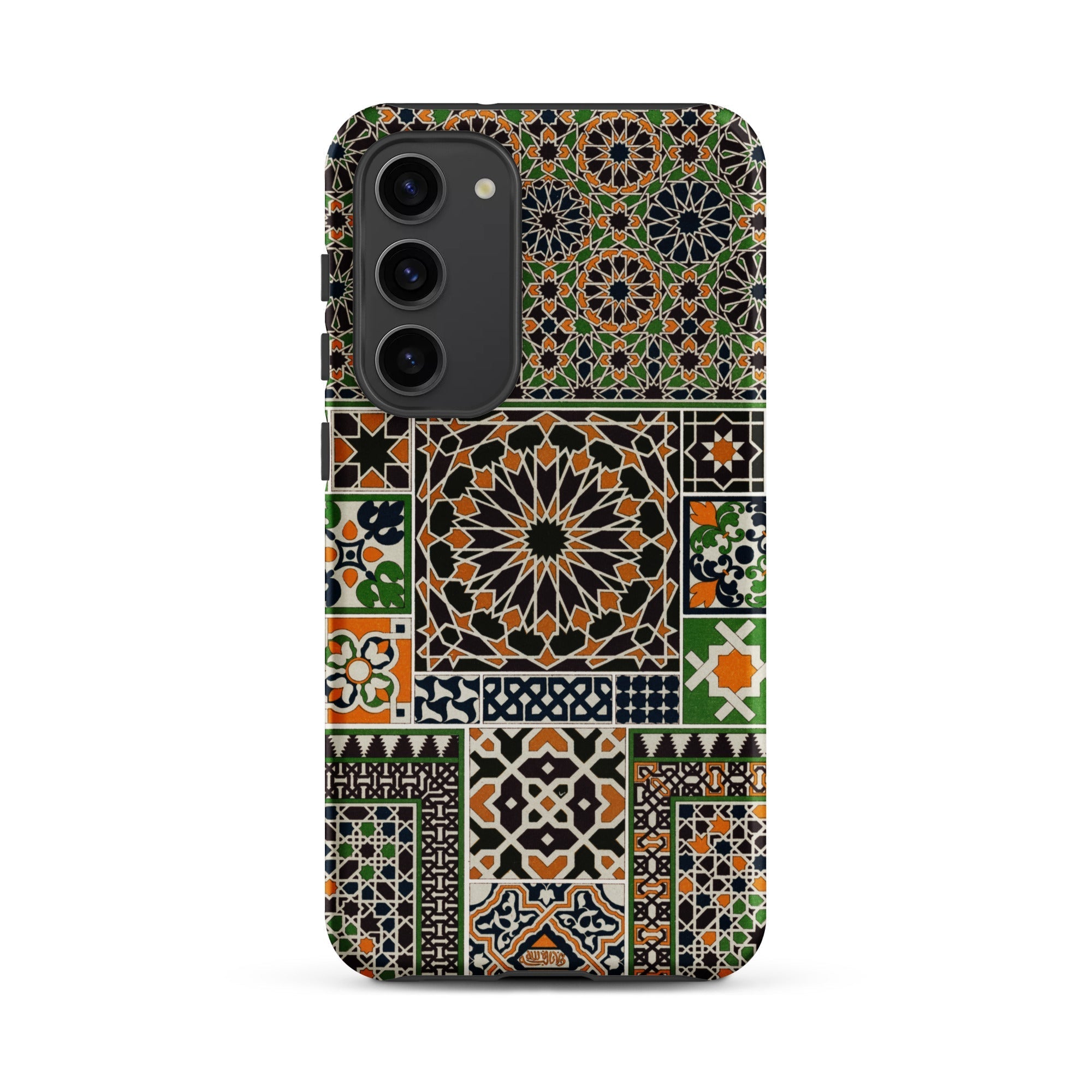 Moresque Auguste Racinet Moorish Pattern Samsung Case, Galaxy S23 Plus / Matte, Smartphone Case Complex Multicolored Geometric Tile Pattern