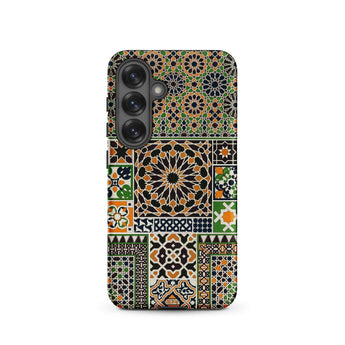 Moresque - Auguste Racinet Moorish Pattern Samsung Case, Galaxy S25 / Matte, Smartphone Case Multi-patterned Design Islamic Geometric Tiles