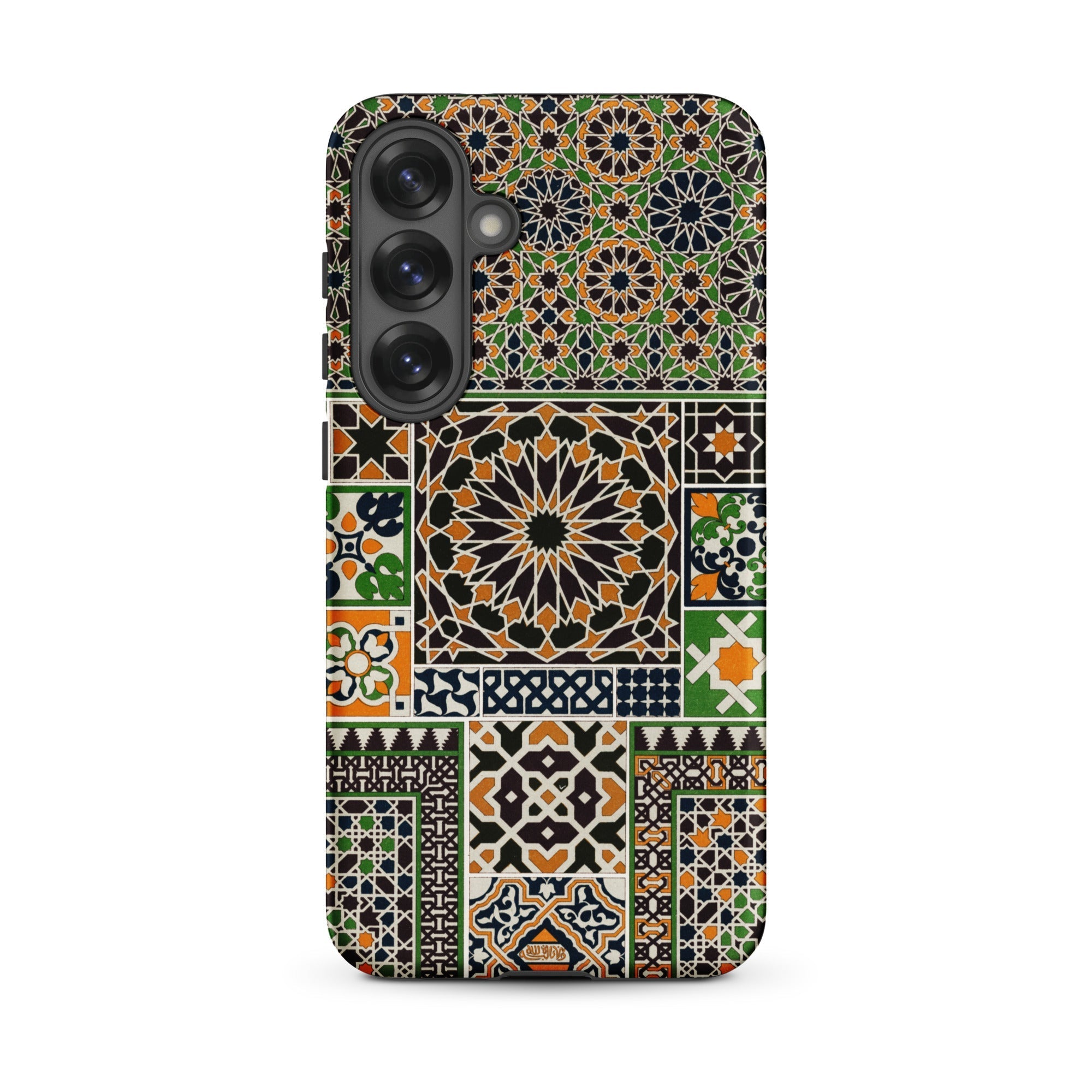 Moresque Auguste Racinet Moorish Pattern Samsung Case, Galaxy S25 Plus / Matte, Smartphone Case Colorful Geometric Mosaic Pattern