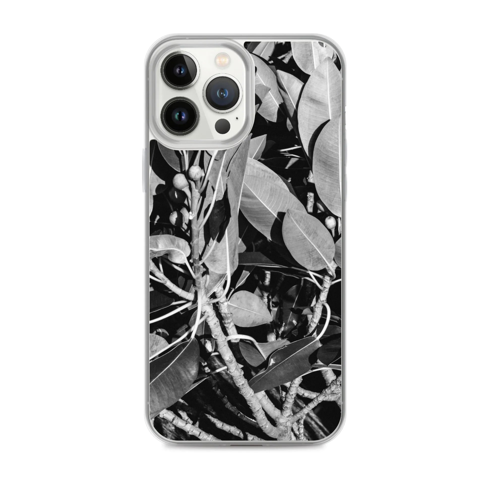 Moreton Bay Fig Botanical Art Iphone Case - Black And White - Iphone 13 Pro Max - Mobile Phone Cases - Aesthetic Art