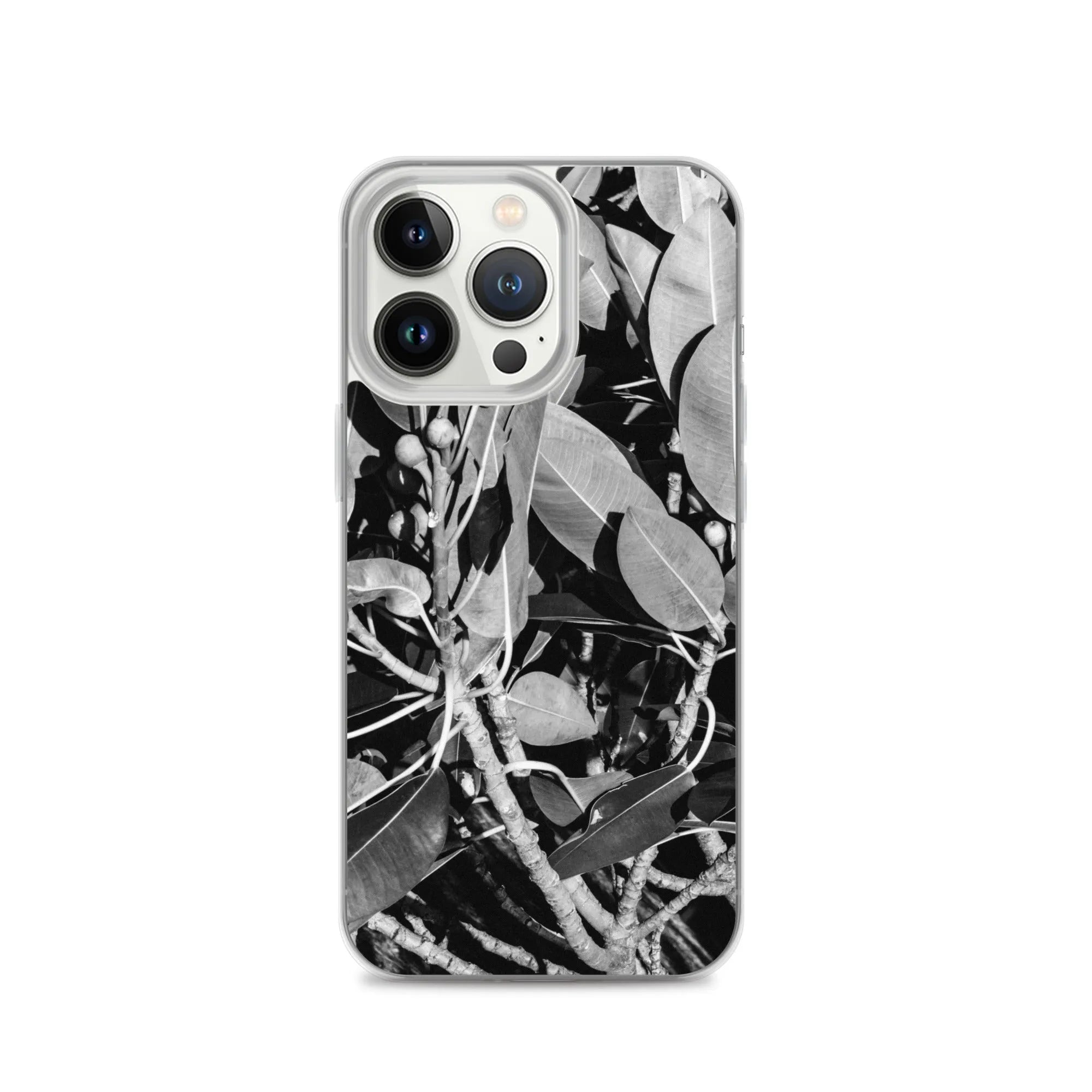 Moreton Bay Fig Botanical Art Iphone Case - Black And White - Iphone 13 Pro - Mobile Phone Cases - Aesthetic Art