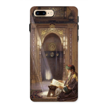 In the Mosque - Carl Friedrich Heinrich Werner Iphone Case, 8 Plus / Matte, Phone Case Painting Scholar Mosque