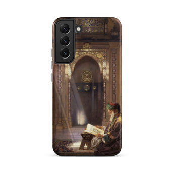 In the Mosque - Carl Friedrich Heinrich Werner Phone Case Samsung Galaxy S22 Plus / Matte Phone Case Detailed Illustration Elderly Man