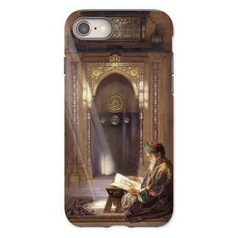 In the Mosque - Carl Friedrich Heinrich Werner Phone Case Iphone 8 / Matte Phone Case Painting Man Mosque Carl Friedrich Heinrich, Heinrich