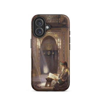 In the Mosque - Carl Friedrich Heinrich Werner Phone Case Iphone 16 / Matte Phone Case Painting Man Mosque Carl Friedrich Heinrich,