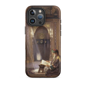 In the Mosque - Carl Friedrich Heinrich Werner Phone Case Iphone 16 Pro Max / Matte Phone Case Islamic Art Print Carl Friedrich Heinrich,
