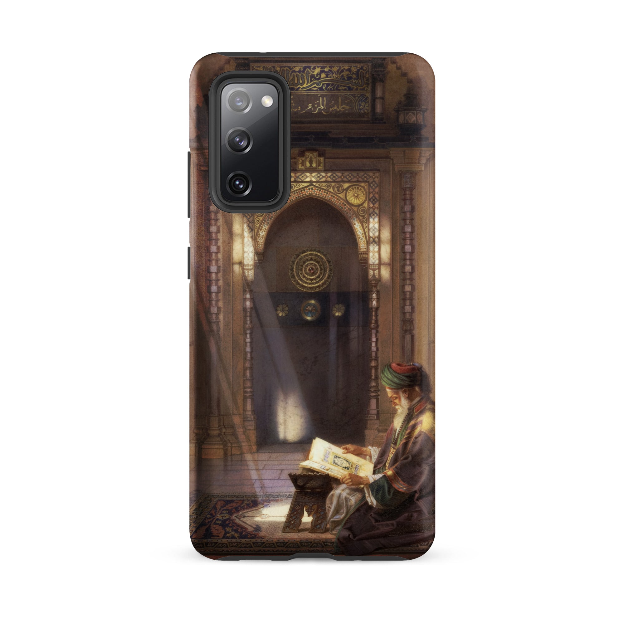 In the Mosque Carl Friedrich Heinrich Werner Samsung Case, Galaxy S20 Fe / Matte, Smartphone Case Ornate Illuminated Mosque Interior Man
