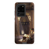 In the Mosque - Carl Friedrich Heinrich Werner Samsung Case, Galaxy S20 Ultra / Matte, Smartphone Case Printed Man Book Dimly Lit Room