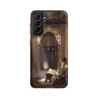 In the Mosque - Carl Friedrich Heinrich Werner Samsung Case, Galaxy S21 Fe / Matte, Smartphone Case Historical-style Painting Man