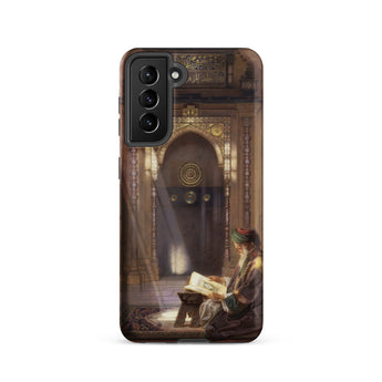 In the Mosque - Carl Friedrich Heinrich Werner Samsung Case, Galaxy S21 / Matte, Smartphone Case Ornate Illuminated Interior Scene Figure