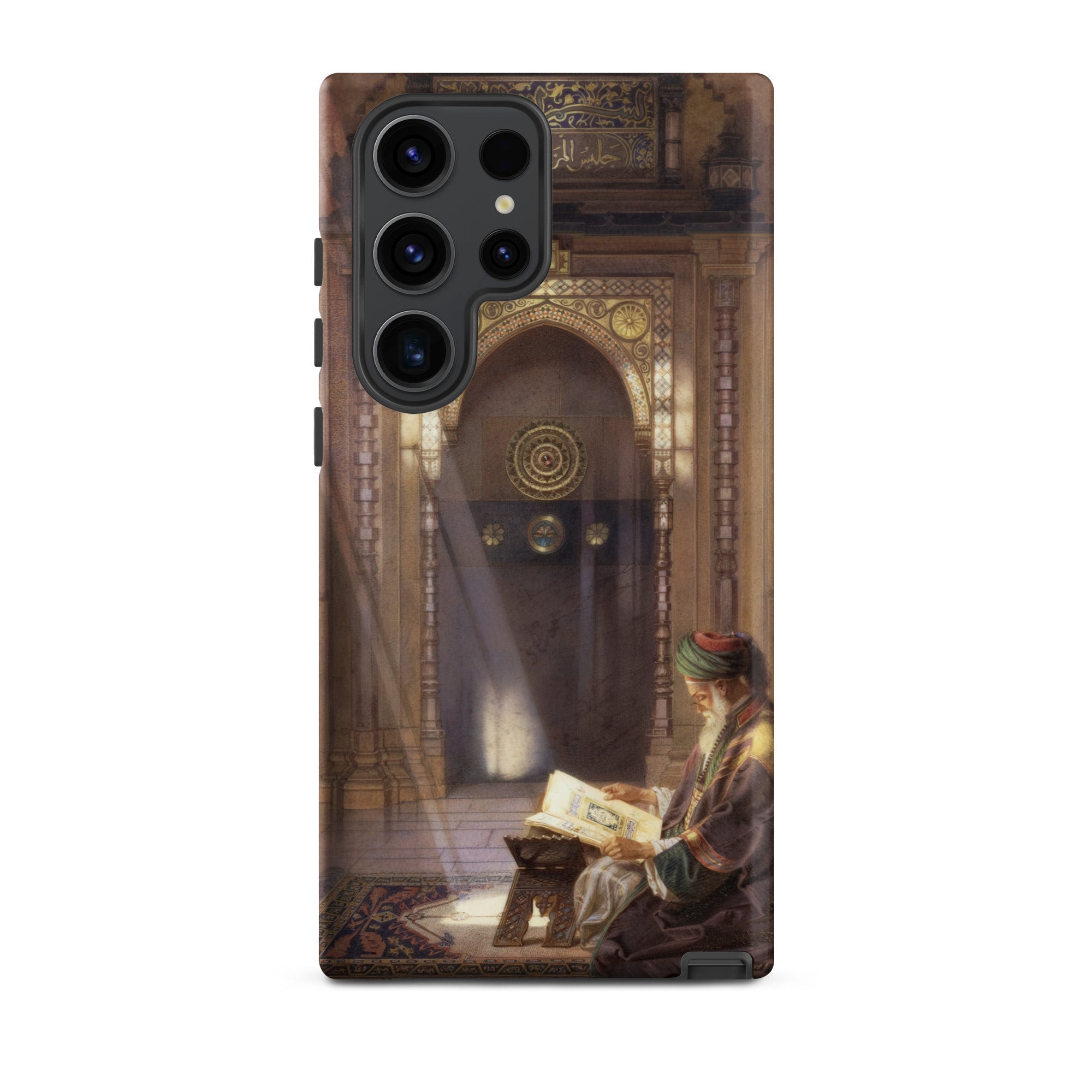 In the Mosque Carl Friedrich Heinrich Werner Samsung Case, Galaxy S23 Ultra / Matte, Smartphone Case Illustration Elder Sunlit Room Arched