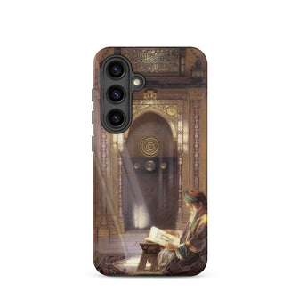 In the Mosque - Carl Friedrich Heinrich Werner Samsung Case, Galaxy S24 / Matte, Smartphone Case Detailed Painting Man Inside Mosque