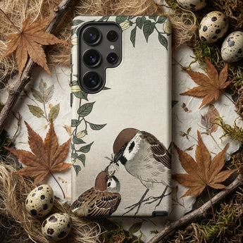 Moeder voedt kuiken - Ohara Koson Samsung Galaxy Case, Mobiele Telefoonhoesjes, Toby Leon