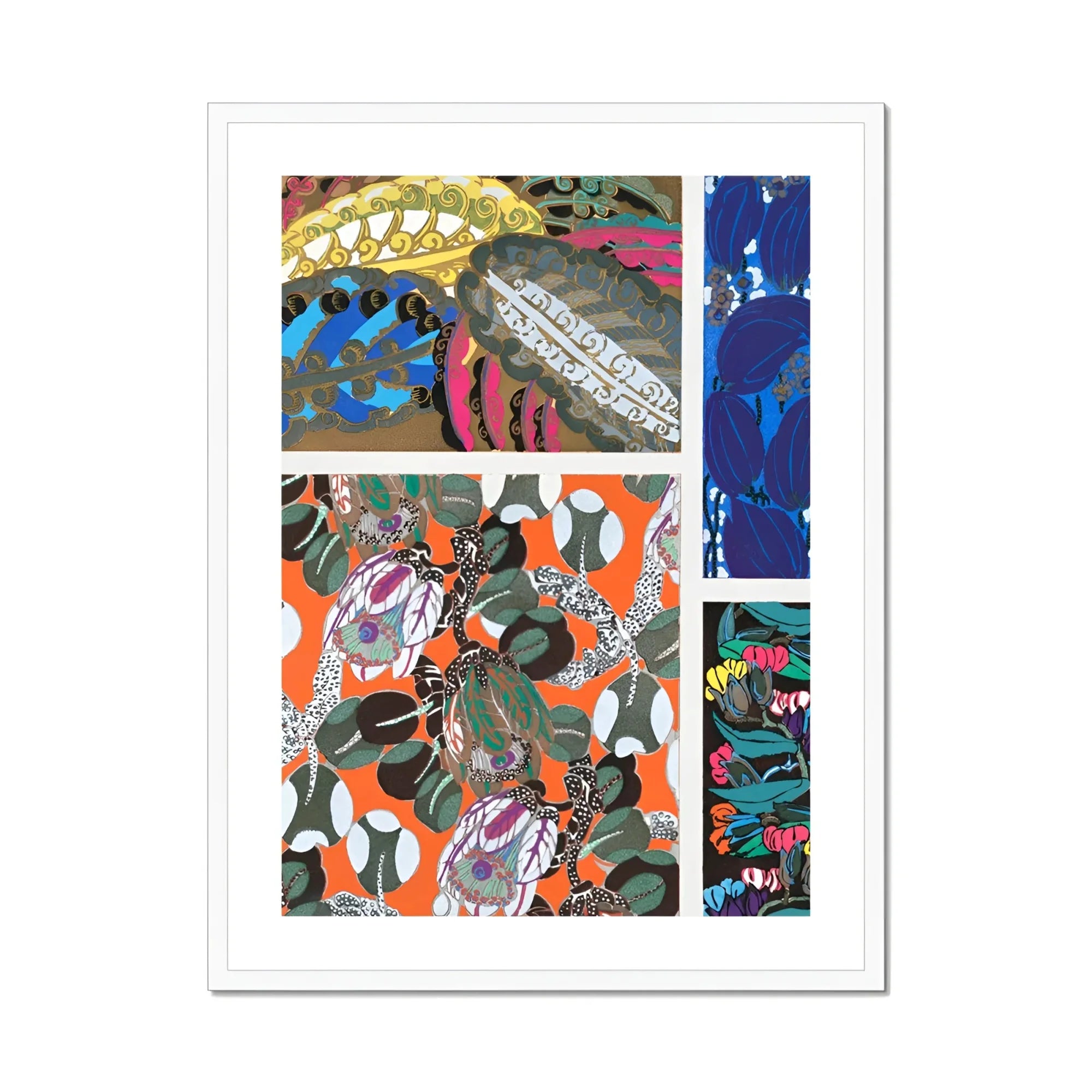 Motifs En Vingt Planches - Edouard Benedictus Art Print, Abstract Artwork Colorful Camouflage Patterns Decorative Elements Collage-like