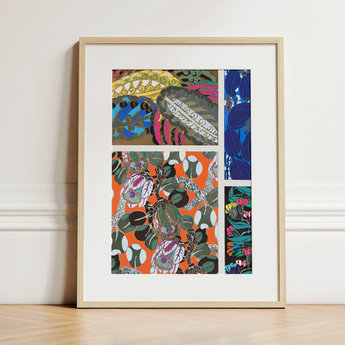 Motifs En Vingt Planches - Edouard Benedictus Art Print / Canvas, 12x16’’ / 31x41cm / Natural Frame / Matboard, Posters Prints & Visual