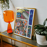 Motifs En Vingt Planches - Edouard Benedictus Art Print / Canvas Framed Colorful Abstract Artwork Multiple Panels Edouard Benedictus’