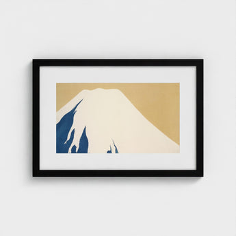 Mount Fuji - Kamisaka Sekka Rimpa Style Art Print / Canvas Black-framed Artwork Stylized Depiction Cream-colored Snow Sekka’s Audacious,