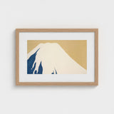 Mount Fuji - Kamisaka Sekka Rimpa Style Art Print / Canvas Minimalist Framed Artwork Cream Navy Blue Sekka’s Audacious, Japan’s Iconic