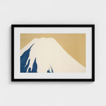 Mount Fuji - Kamisaka Sekka Rimpa Style Art Print / Canvas Black-framed Artwork Stylized Depiction Cream-colored Snow Sekka’s Audacious,