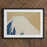 Mount Fuji - Kamisaka Sekka Rimpa Style Art Print / Canvas Black-framed Art Print Minimalist Stylized Depiction Mount Fuji Kamisaka Sekka’s