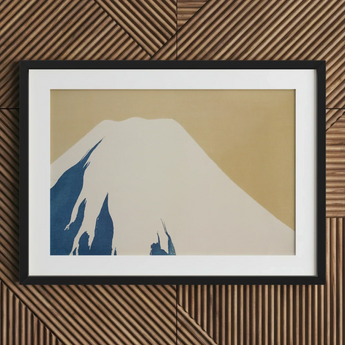 Mount Fuji - Kamisaka Sekka Rimpa Style Art Print / Canvas Black-framed Art Print Minimalist Stylized Depiction Mount Fuji Kamisaka Sekka’s