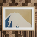 Mount Fuji - Kamisaka Sekka Rimpa Style Art Print / Canvas Minimalist Framed Print Mount Fuji Navy Blue Cream Kamisaka Sekka’s Audacious,
