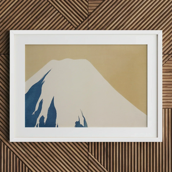 Mount Fuji - Kamisaka Sekka Rimpa Style Art Print / Canvas Minimalist Framed Art Print Stylized Depiction Mount Fuji Kamisaka Sekka’s
