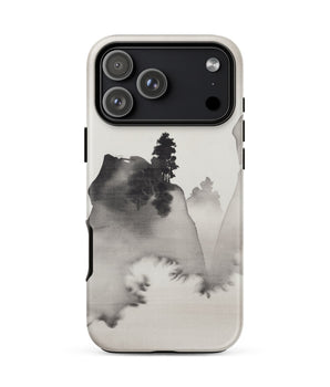 Mountains - Suzuki Kiitsu Phone Case Iphone 18 Pro Max / Matte Sleek Minimalist Monochromatic Ink-wash Landscape Design, Kiitsu’s