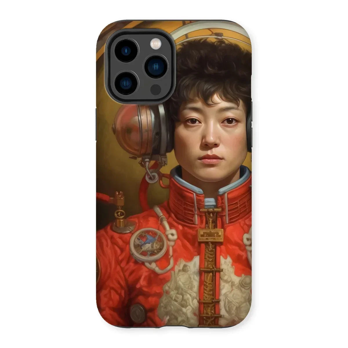 Mùchén - Chinese Gay Astronaut Iphone Case, 14 Pro Max / Matte, Phone Case Artistic Portrait Astronaut Red Spacesuit