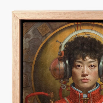 Framed Artwork Portrait Astronaut Red Gear Headphones Set Gay Chinese, Aesthetic, Meet Mùchén