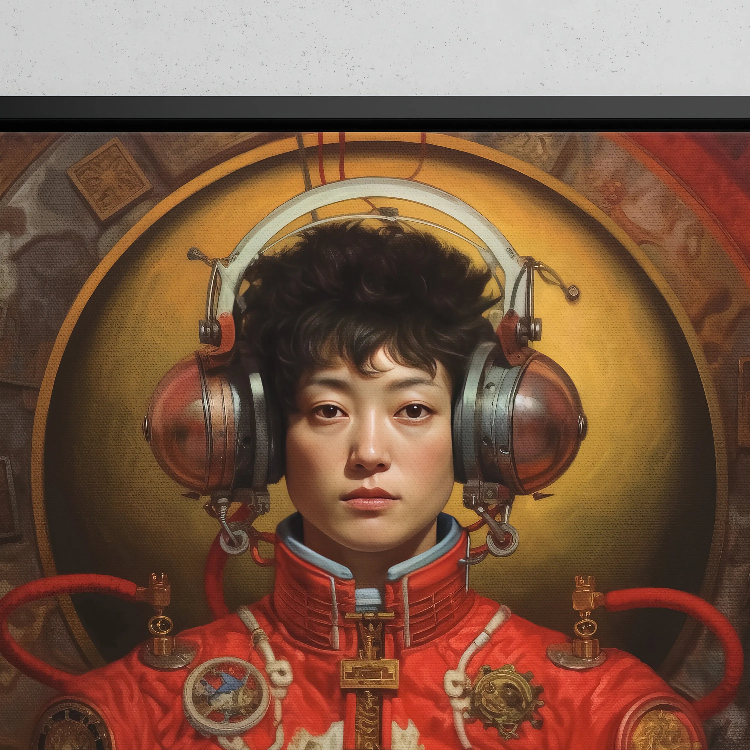 Mùchén - Gay Chinese Astronaut Float Frame Canvas - Posters Prints & Visual Artwork - Aesthetic Art