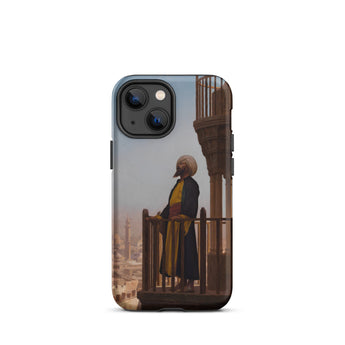 Muezzin - Jean Leon Gerome Iphone Case, 13 Mini / Matte, Phone Case Painting Man Turban Balcony