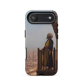 Muezzin - Jean Leon Gerome Iphone Case 17 Air / Matte Black Gold Phone Case Painting Design Woman Balcony Jean Leon Gerome, Gérôme’s