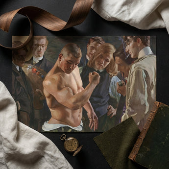Muscle Play - Osmar Schindler Kunstdruck / Leinwand, 17x12’’ / A3 / Ungerahmt / ohne Rand, Poster Drucke & visuelle Kunstwerke, Toby Leon