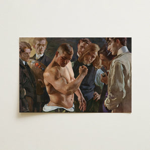 Muscle Play - Osmar Schindler Art Print / Canvas, 18x12’’ / 46x31cm / Unframed / no Border, Posters Prints & Visual Artwork, Toby Leon