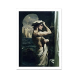 Bathsheba - Neoclassical Gay Sailor Art Print, Partially Nude Figure Draped Fabric Dramatic Pose
