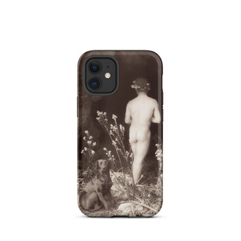 Naked Man Entering Cave - Wilhelm Von Gloeden Iphone Case, 12 Mini / Matte, Artistic Phone Case