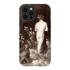 Naked Man Entering Cave - Wilhelm Von Gloeden Iphone Case, 13 Pro Max / Matte, Phone Case Vintage Sepia Photograph Nude Figure Dog