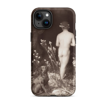 Naked Man Entering Cave - Wilhelm Von Gloeden Iphone Case, 15 Plus / Matte, Artistic Phone Case