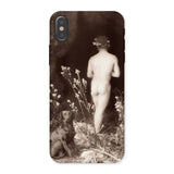 Naked Man Entering Cave - Wilhelm Von Gloeden Iphone Case, x / Matte, Phone Case Vintage Black White Artistic Photograph Nude