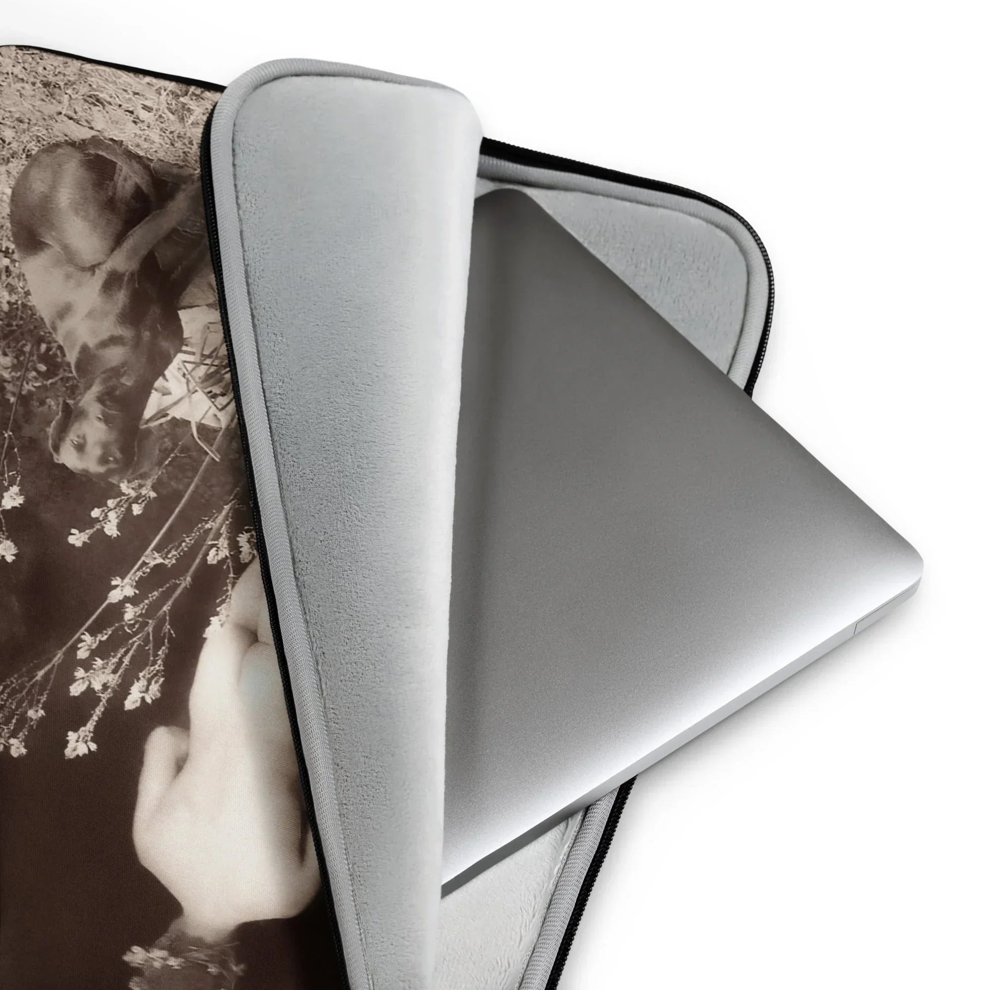 Naked Man Entering Cave - Wilhelm Von Gloeden Laptop Sleeve, Laptop Sleeve Protective Case Partially Open Zipper