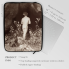 Naked Man Entering Cave - Wilhelm Von Gloeden Laptop Sleeve, Laptop Sleeve Vintage Nude Photograph Floral Elements