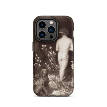 Naked Man Entering Cave - Wilhelm Von Gloeden Phone Case Iphone 14 Pro / Matte Artistic Phone Case Wilhelm Gloeden, Mana Vision Suspended,